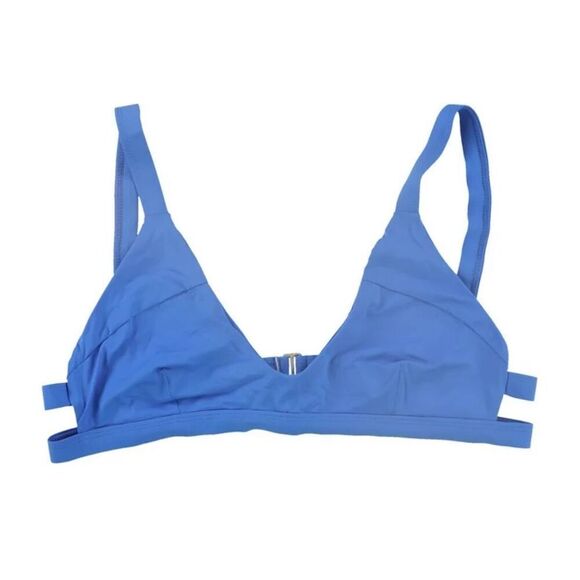 Tavik Swimwear Coco Scoop Neck Bikini Swim Top Blue Cage Strappy S Beach Summer - Picture 1 of 10